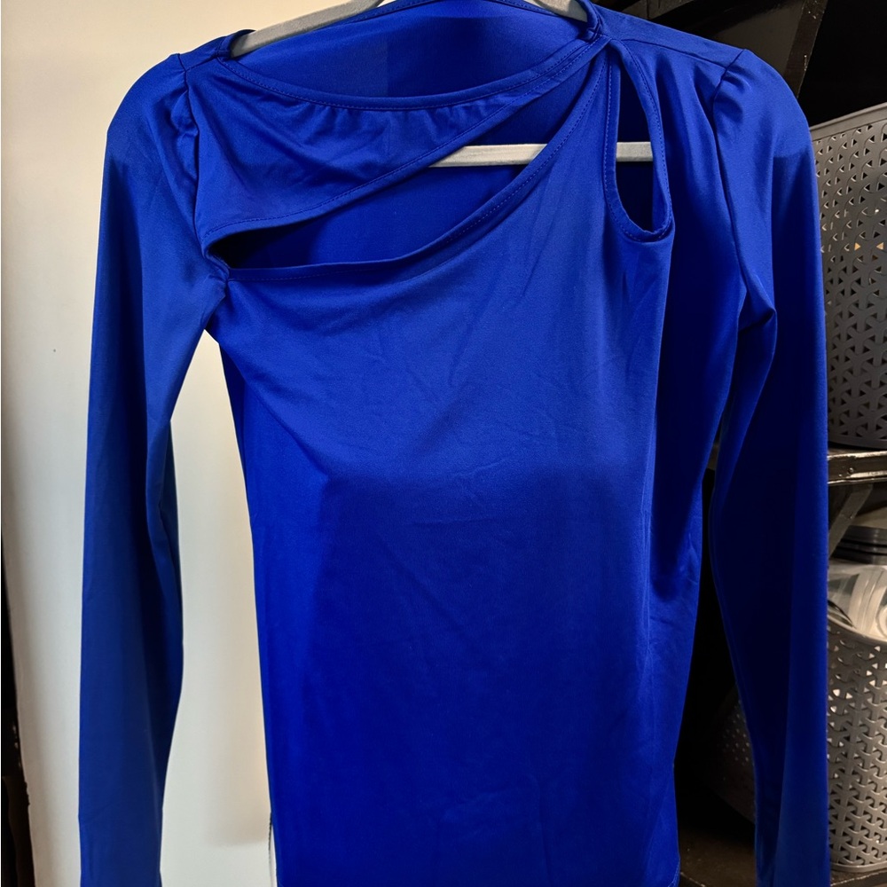 Cut off  Blue Women's Top